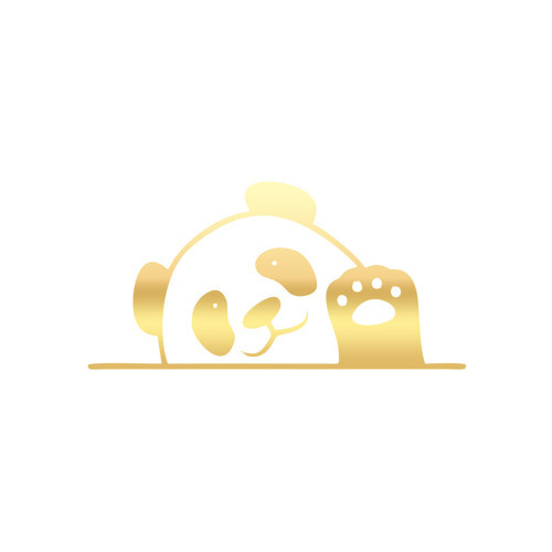 El Sallayan Panda Araba Sticker 17x17 Cm Gold