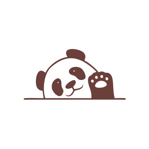 El Sallayan Panda Araba Sticker 17x17 Cm Kahverengi