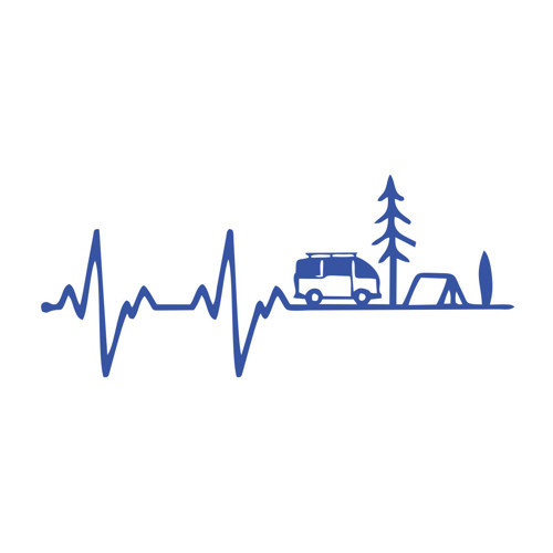 Ritim Karavan Sticker17x17 Cm Mavi