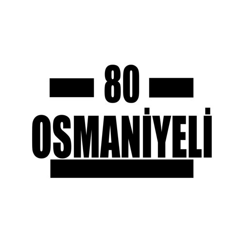 80 Osmaniyeli Araba Sticker 17x17 Cm Siyah