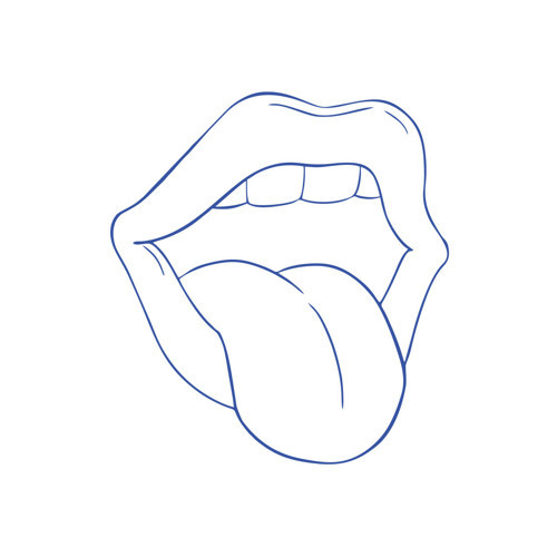 Dil Araba Sticker 17x17 Cm Mavi