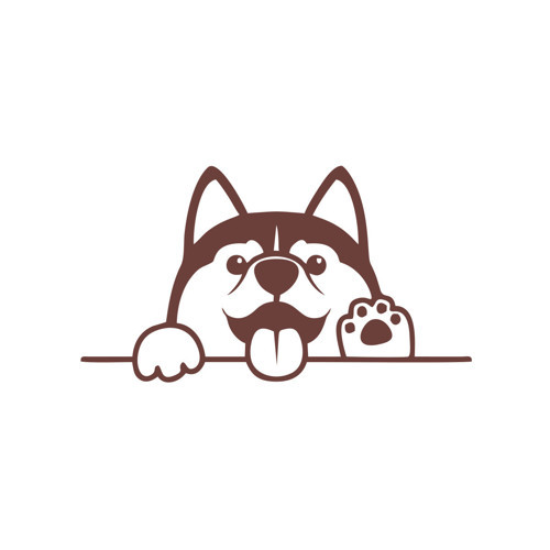 El Sallayan Köpek Araba Sticker 17x17 Cm Kahverengi