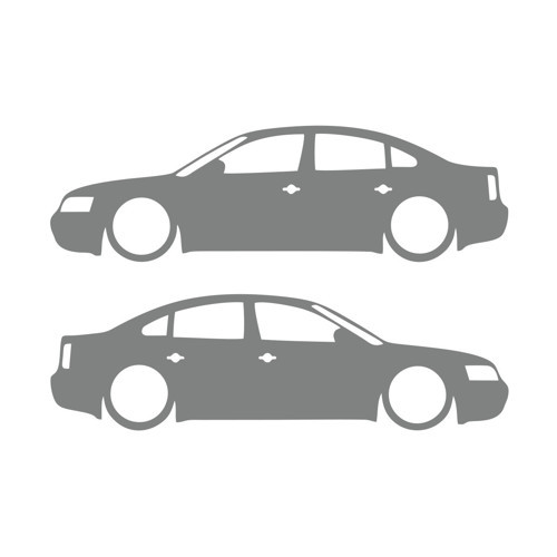 Basık Passat Sticker 17x17 Cm Gri