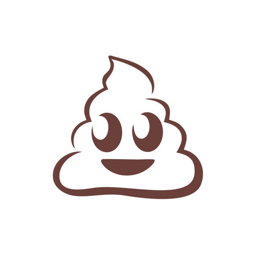 Sevimli Gülen B*k Emoji Sticker17x17 Cm Kahverengi