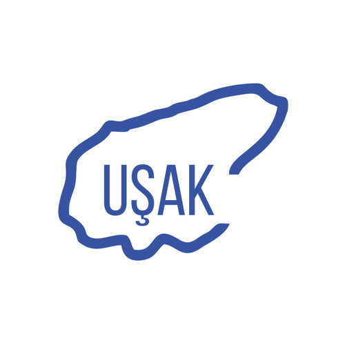 Uşak Harita Araba Sticker 17x17 Cm Mavi