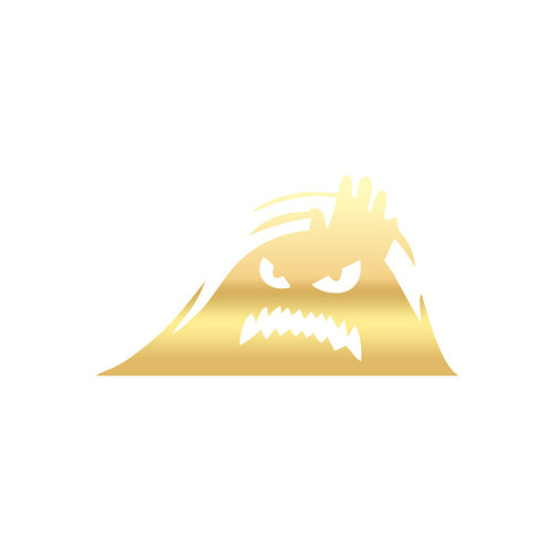 Siluet Araba Sticker 17x17 Cm Gold