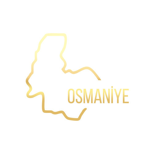 Osmaniye Harita Araba Sticker 17x17 Cm Gold