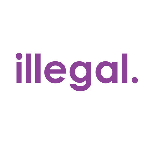 İllegal Araba Sticker 17x17 Cm Mor