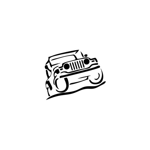 Jeep Offroad Sticker 17x17 Cm Siyah