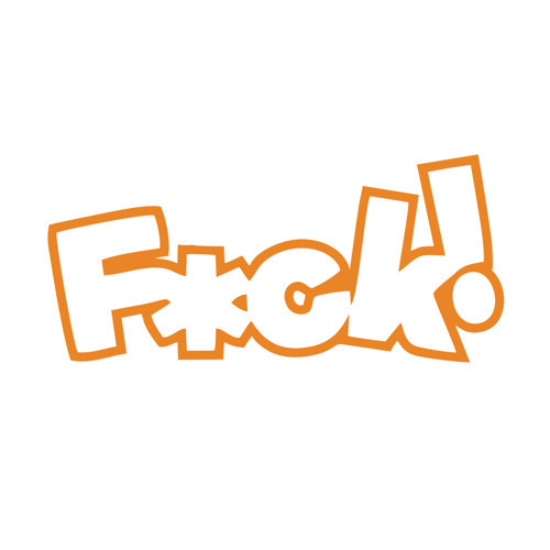 F*ck Araba Sticker 17x17 Cm Turuncu