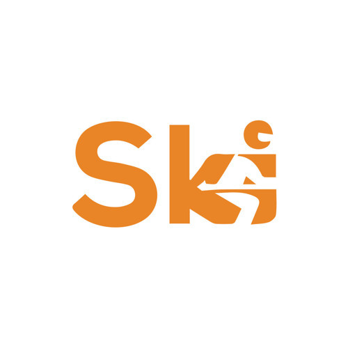 Ski Kayak Sticker 17x17 Cm Turuncu