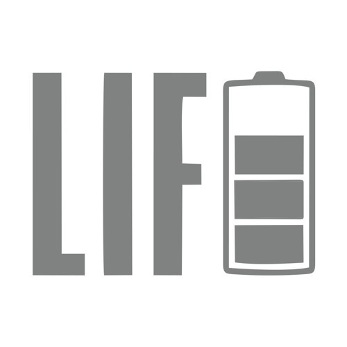 Life Batarya Sticker 17x17 Cm Gri
