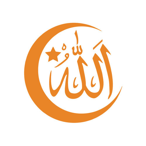 Türk Bayrağı ve Allah Sticker 17x17 Cm Turuncu