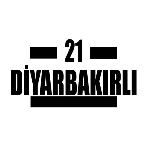21 Diyarbakırlı Araba Sticker 17x17 Cm Siyah