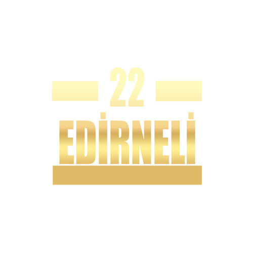 22 Edirneli Araba Sticker 17x17 Cm Gold