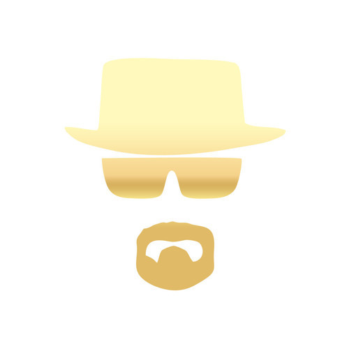 Mr. White Sticker 17x17 Cm Gold