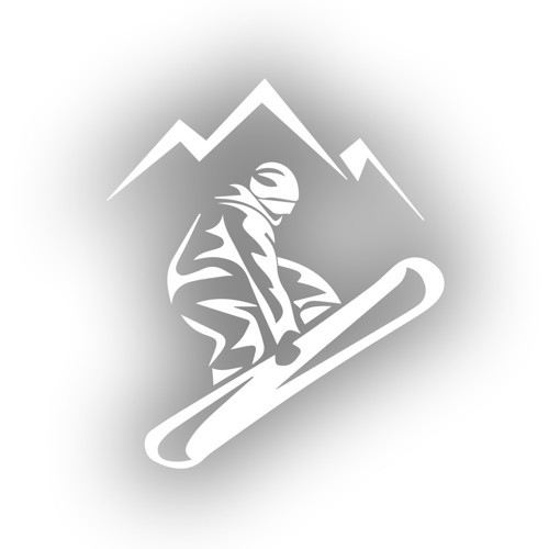 Ski Kayak Sticker 17x17 Cm Beyaz