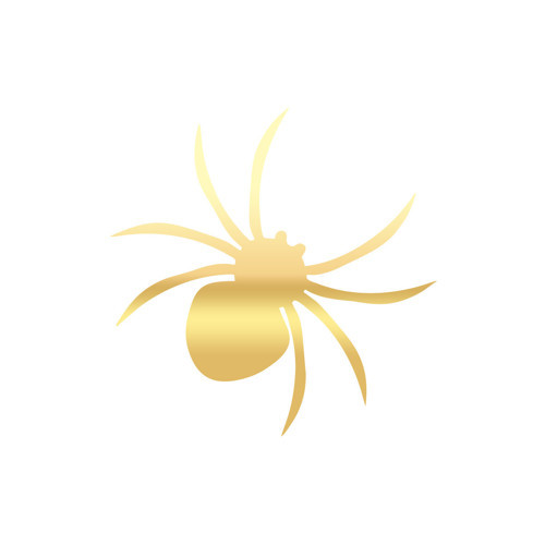 Örümcek Araba Sticker 17x17 Cm Gold