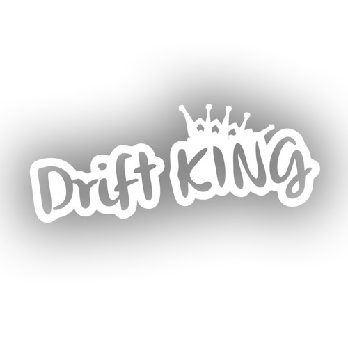 Drift King Araba Sticker 17x17 Cm Beyaz