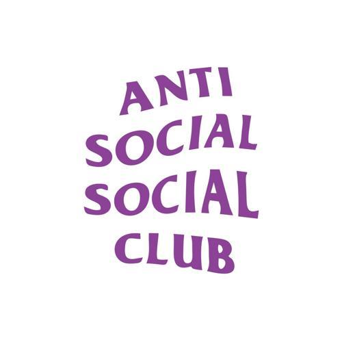 Anti Social Club Araba Sticker 17x17 Cm Mor