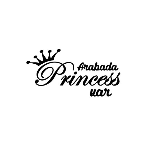 Arabada Princess Var Araba Sticker 17x17 Cm Siyah