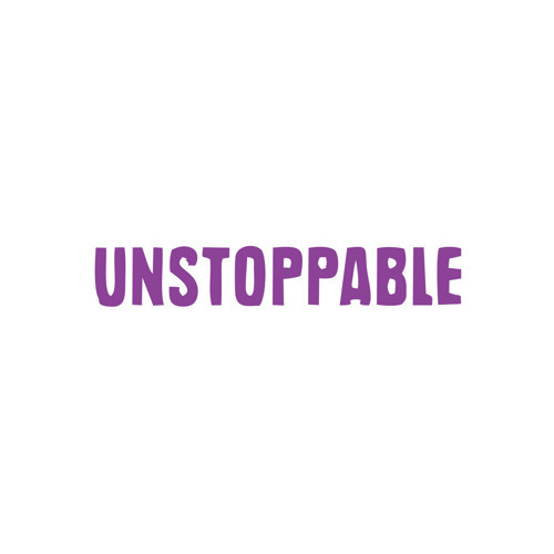 Unstoppable Araba Sticker 17x17 Cm Mor
