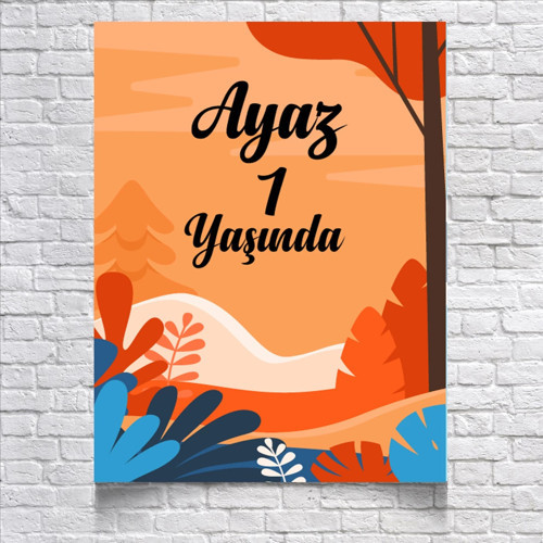 Sonbahar Temalı Doğum Günü Afişi 35X50 cm