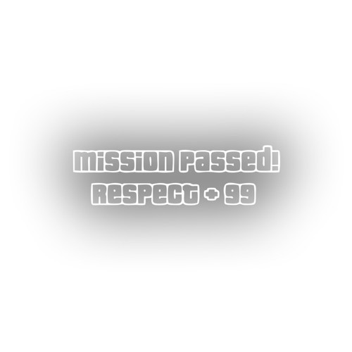 Mission Passed Respect +99 Araba Stickeri 17x17 Cm Beyaz