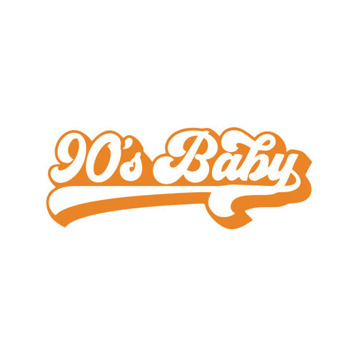 90's Baby Araba Sticker 17x17 Cm Turuncu