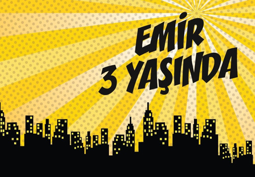 Şehir Temalı Doğum Günü Afişi 70X100 cm