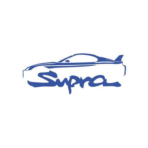 Supra Araba Sticker 17x17 Cm Mavi