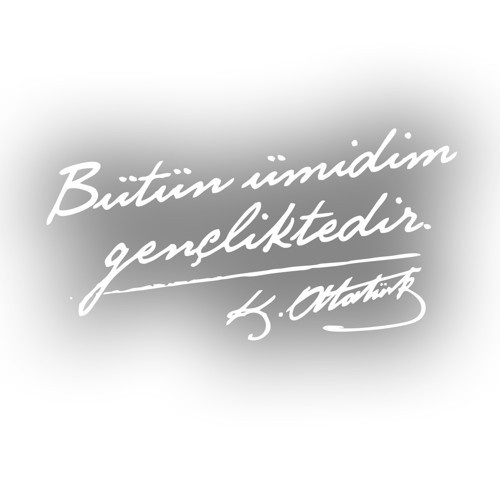 Bütün Ümidim Gençliktedir Araba Sticker 17x17 Cm Beyaz