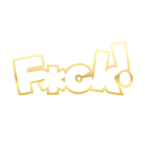 F*ck Araba Sticker 17x17 Cm Gold