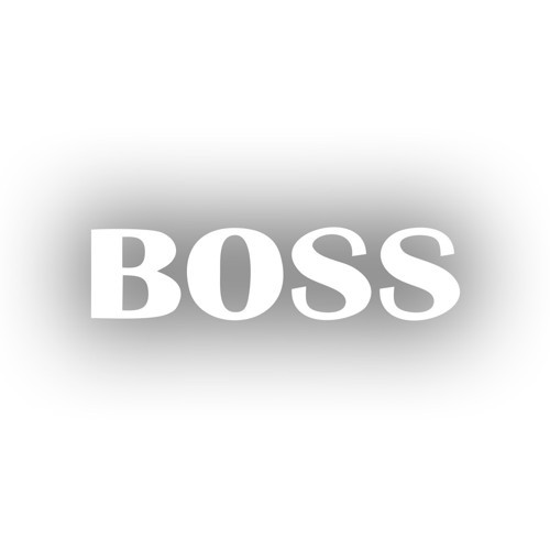 Boss Araba Sticker 17x17 Cm Beyaz