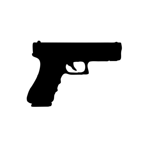 Glock Araba Sticker 17x17 Cm Siyah