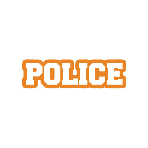 Police Araba Stickeri 17x17 Cm Turuncu