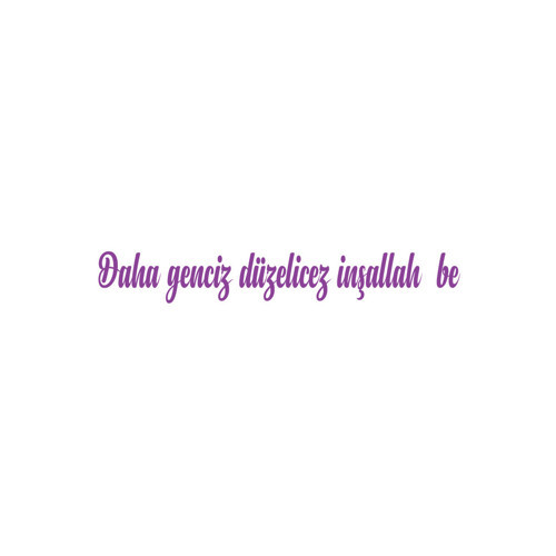 Daha Genciz Düzelicez İnşallah Araba Sticker 17x17 Cm Mor