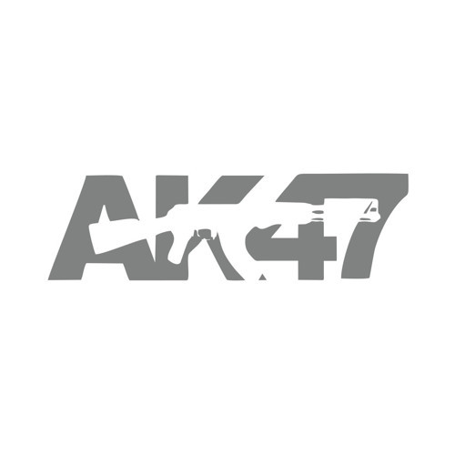 ak47 sticker 17x17 Cm Gri