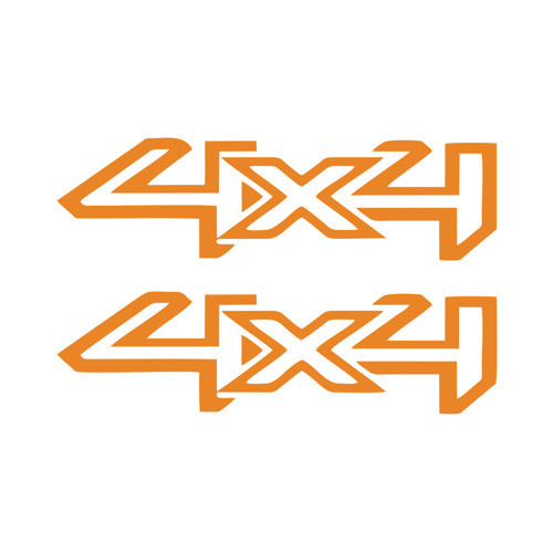 4x4 Sticker 2 Adet 17x17 Cm Turuncu