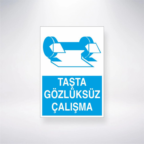 Taşta Gözlüksüz Çalışma Sticker 20X28 Cm