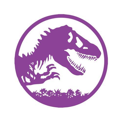 Dinozor Araba Stickeri 17x17 Cm Mor