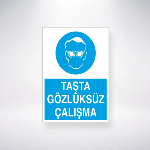 Taşta Gözlüksüz Çalışma Sticker 20X28 Cm