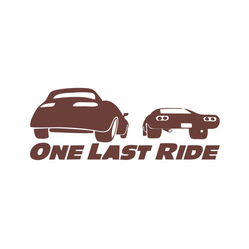 One Last Ride Araba Stickeri 17x17 Cm Kahverengi