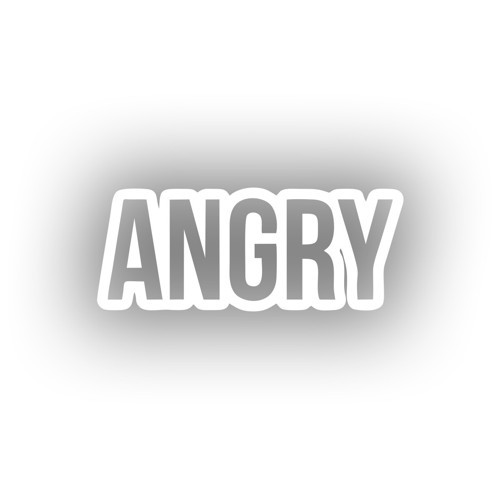 Angry Araba Sticker 17x17 Cm Beyaz