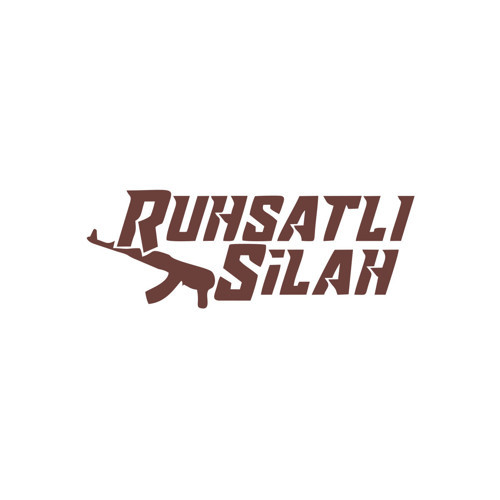 Ruhsatlı Silah Araba Sticker 17x17 Cm Kahverengi