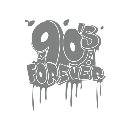 90's Forever Araba Sticker 17x17 Cm Gri