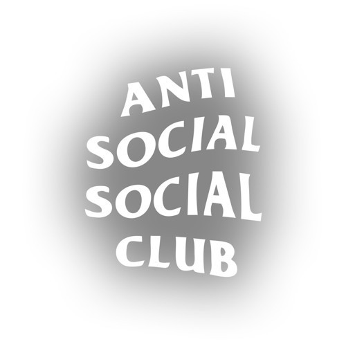 Anti Social Club Araba Sticker 17x17 Cm Beyaz