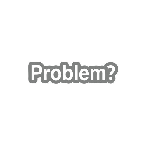 Problem? Araba Sticker 17x17 Cm Gri