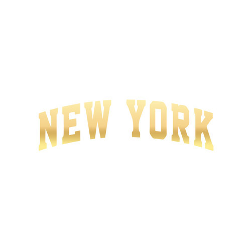 New York Araba Sticker 17x17 Cm Gold