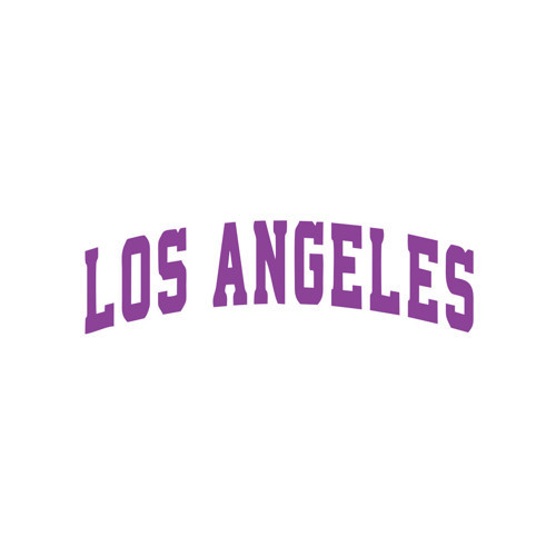 Los Angeles Araba Sticker 17x17 Cm Mor